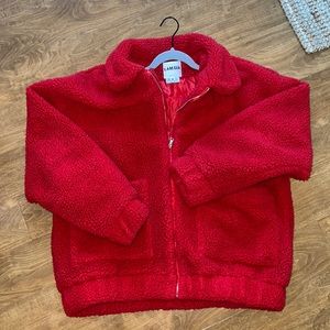 I.AM.GIA RED TEDDY JACKET